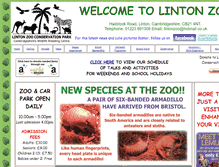 Tablet Screenshot of lintonzoo.com